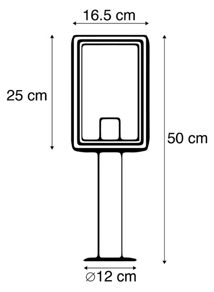 Venkovní lampičkový stojan šedý 50 cm IP44 - Sutton