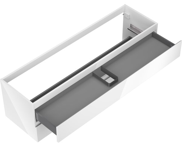 Mexen Orio, koupelnová skříňka 160 cm, 2 zásuvky, bílá lesklá, 91A10-16047-2-BFF00