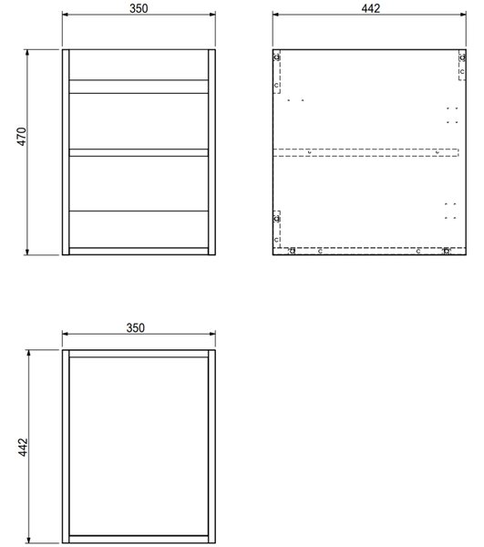 Mexen Rivel, koupelnová skříňka 35 cm, 1 dvířka, drážkovaná, ořech, 91A21-03547-1-BF86