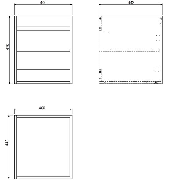 Mexen Rivel, koupelnová skříňka 40 cm, 1 dvířka, s drážkami, šedá matná, 91A21-04047-1-BF62