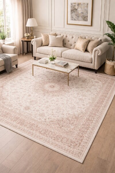 BE Koberec Jasmin 9871 CREAM - krémový obdélníkový Rozměr: 80x150 cm
