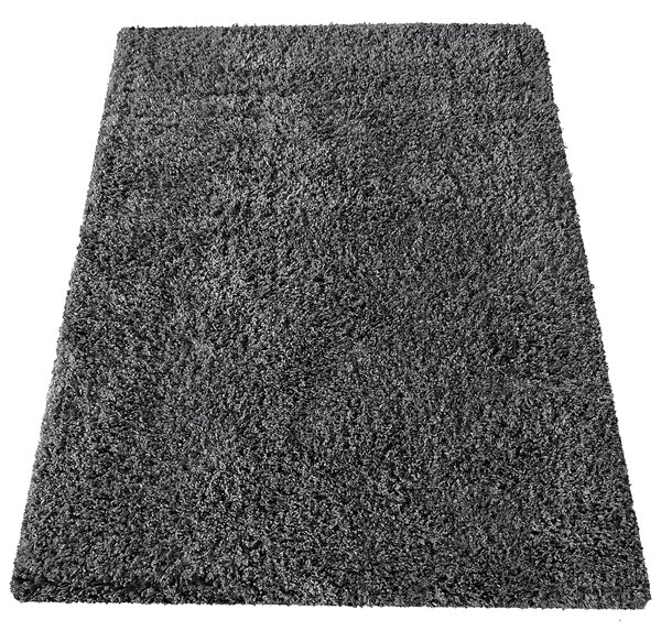 DY Moderní antracitový huňatý koberec Rozměr: 200x290 cm