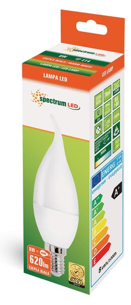 Spectrum LED LED žárovka teplá E-14 230V 8W dekorativní 14225