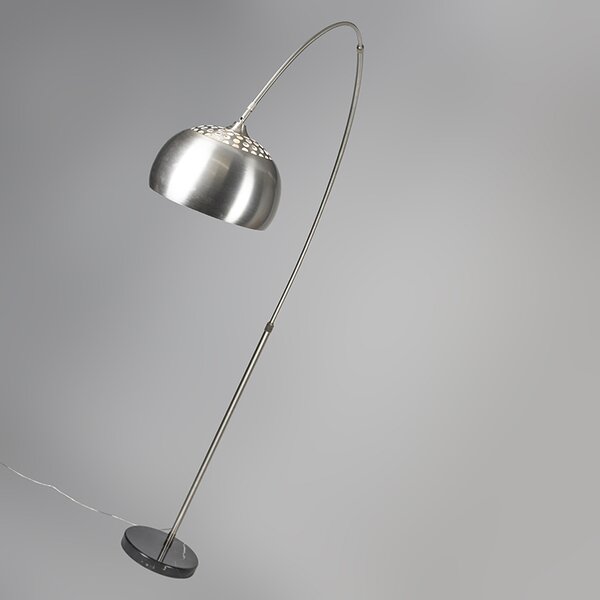 Ocelová oblouková lampa s kovovým stínítkem 33 cm nastavitelná - XXL