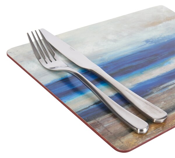 KitchenCraft Prostírání Creative Tops Blue Abstract, 4ks korek 5176611