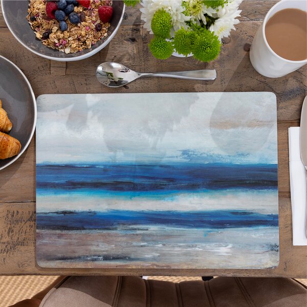 KitchenCraft Prostírání Creative Tops Blue Abstract, 4ks korek 5176611