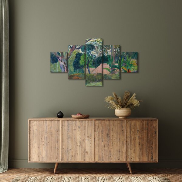 Obraz - Paul Gauguin, Te raau rahi (The Big Tree), reprodukce (125x70 cm)