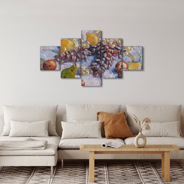 Obraz - Vincent van Gogh, Grapes, Lemons, Pears, and Apples, reprodukce (125x70 cm)