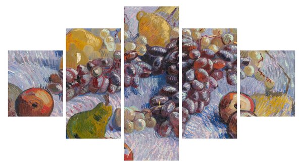 Obraz - Vincent van Gogh, Grapes, Lemons, Pears, and Apples, reprodukce (125x70 cm)