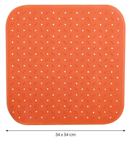 MSV protiskluzová podložka do sprchy CLASS Premium, oranžová, SBS kaučuk, 54 x 54 cm