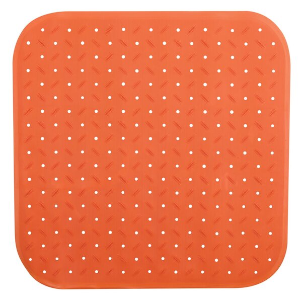 MSV protiskluzová podložka do sprchy CLASS Premium, oranžová, SBS kaučuk, 54 x 54 cm