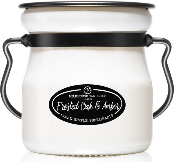Milkhouse Candle Co. Creamery Frosted Oak & Amber vonná svíčka Cream Jar 142 g