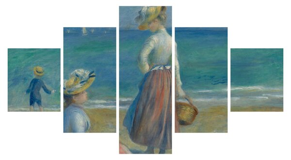 Obraz - Auguste Renoir, Figures on the Beach, reprodukce (125x70 cm)
