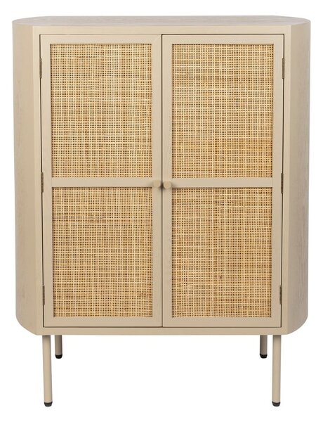 Krémová ratanová skříňka 80x100 cm Amaya – White Label