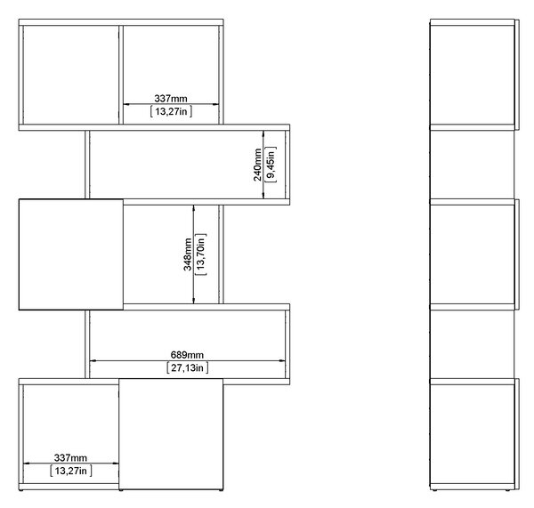 Policová knihovna Maze 71738 jackson/černý mat - Tvilum