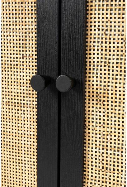 Černý ratanový TV stolek 38x55 cm Guuji – White Label