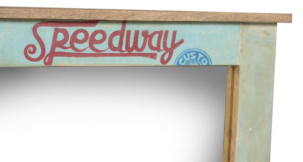 SOB Nábytek - Dřevěné zrcadlo Racetrack recyklované dřevo - STM05706-98
