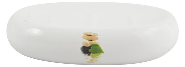 MSV mýdlenka JAVA LINGGA, bílá, s motivem, keramika