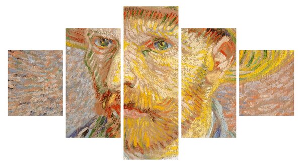 Obraz - Vincent van Gogh, Self-Portrait with a Straw Hat (The Potato Peeler), reprodukce (125x70 cm)