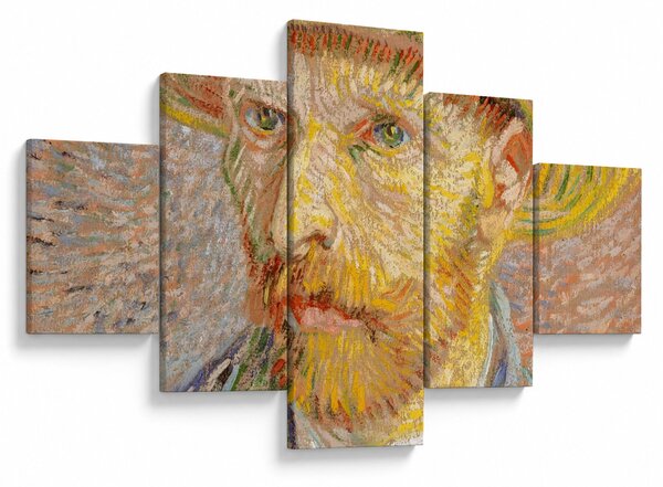 Obraz - Vincent van Gogh, Self-Portrait with a Straw Hat (The Potato Peeler), reprodukce (125x70 cm)