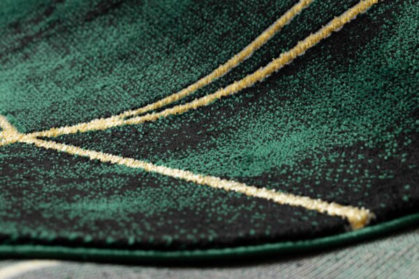 Koberec EMERALD exkluzivní 1022 glamour, styl geometrický, marmur lahvově zelený/zlatý