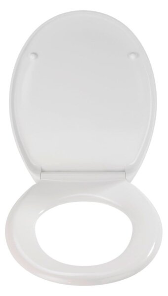 Bílé WC sedátko se snadným zavíráním Wenko Premium Ottana, 45,2 x 37,6 cm