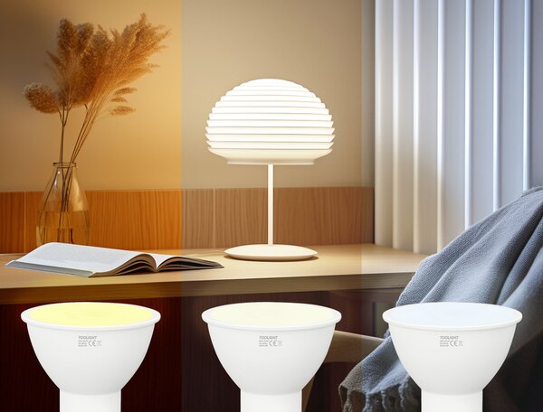 Toolight LED žárovka studená LED RSL040 GU10 5W Warm