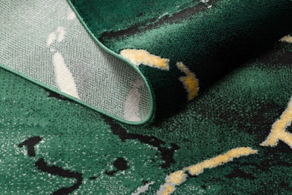 Koberec EMERALD exkluzivní 1018 glamour, styl marmur lahvově zelený/zlatý