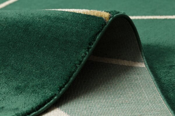 Koberec EMERALD exkluzivní 1013 glamour, styl geometrický lahvově zelený/zlatý