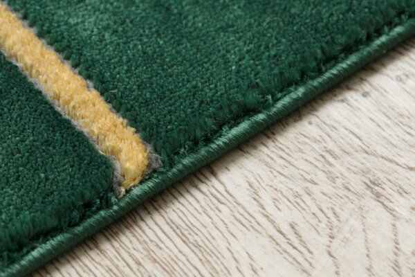 Koberec EMERALD exkluzivní 1013 glamour, styl geometrický lahvově zelený/zlatý