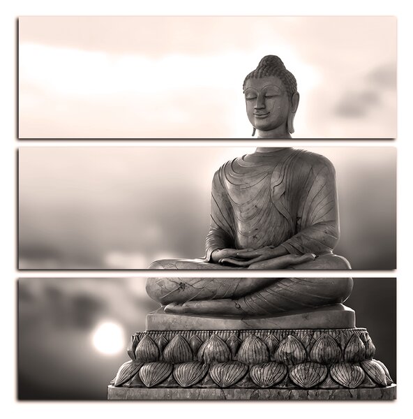 Obraz na plátně - Buddha a západ slunce - čtverec 359FC (75x75 cm)