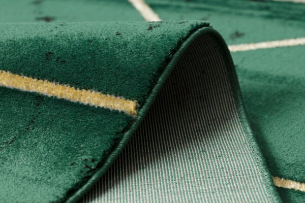 Koberec EMERALD exkluzivní 1012 glamour, styl geometrický, marmur lahvově zelený/zlatý