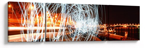 Obraz světelných vln (170x50 cm)