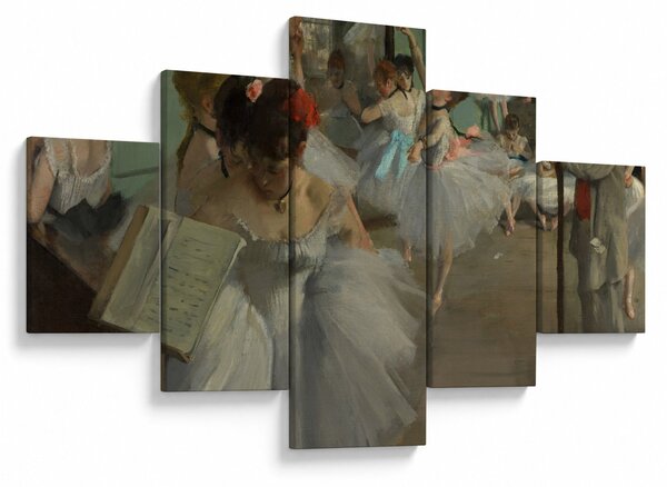 Obraz - Edgar Degas, The Dance Class, reprodukce (125x70 cm)