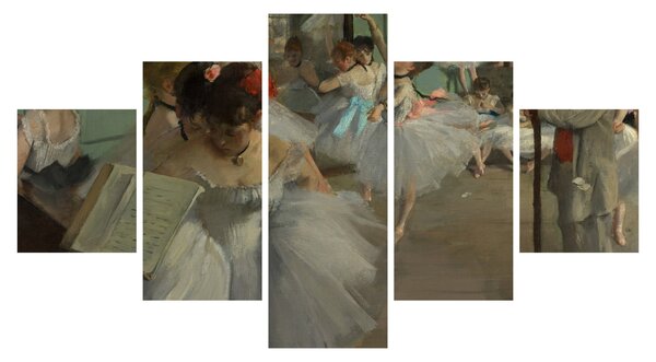 Obraz - Edgar Degas, The Dance Class, reprodukce (125x70 cm)