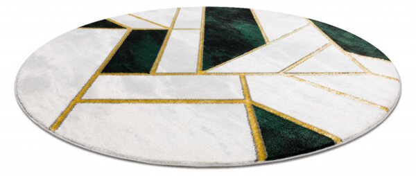 Koberec EMERALD exkluzivní 1015 kruh - glamour, marmur, geometrický zelený/zlatý