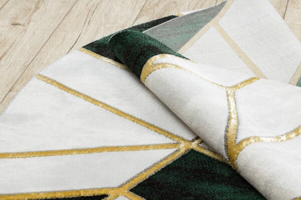 Koberec EMERALD exkluzivní 1015 kruh - glamour, marmur, geometrický zelený/zlatý
