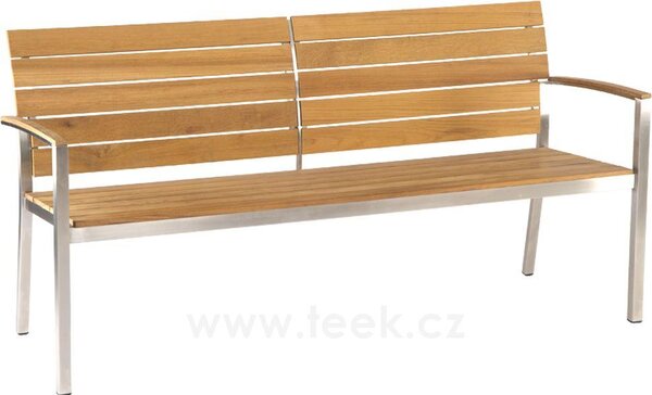 Stern Nerezová lavice Savona, Stern,160x55x80 cm, rám nerez, teak