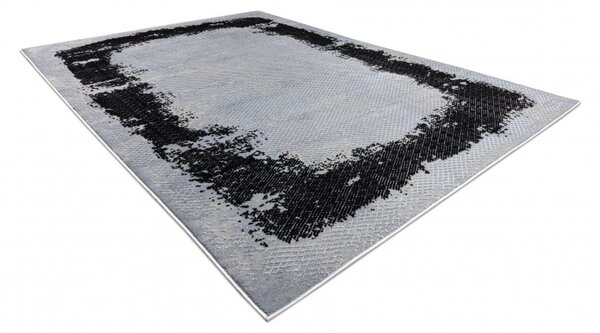 Dywany Łuszczów, Kusový koberec Core A004 Frame black/light grey, 120x170, šedá, chodba / předsíň