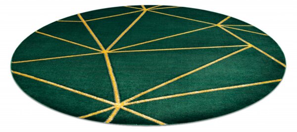Koberec EMERALD exkluzivní 1013 kruh - glamour, geometrický zelený/zlatý