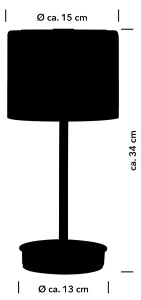 STOLNÍ LED LAMPA, tlačítkový spínač, 15.6/34 cm - Stolní lampy