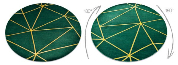 Koberec EMERALD exkluzivní 1013 kruh - glamour, geometrický zelený/zlatý