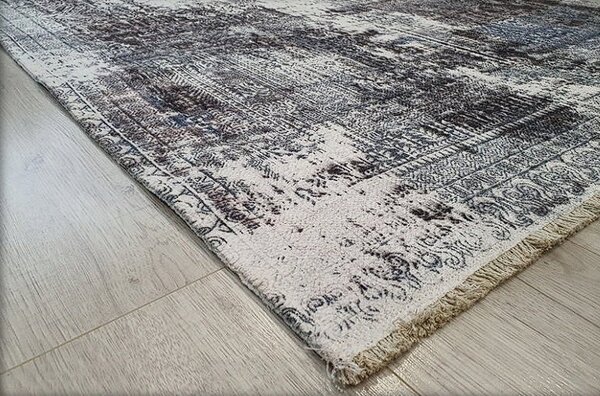 HU Šedo-modrý orientální koberec Banco 10137-BLUE Rozměr: 60x110 cm
