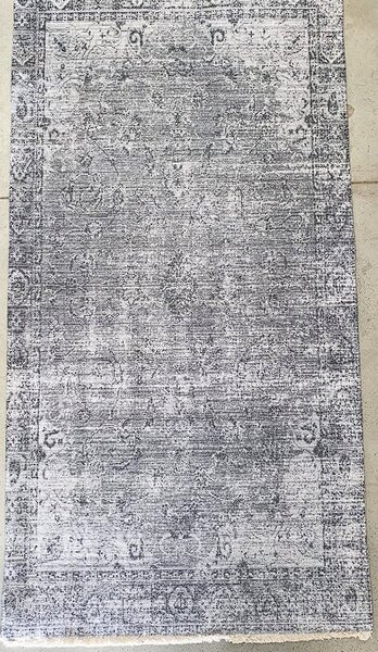 HU Šedý orientální koberec Banco 1003-GREY Rozměr: 60x110 cm