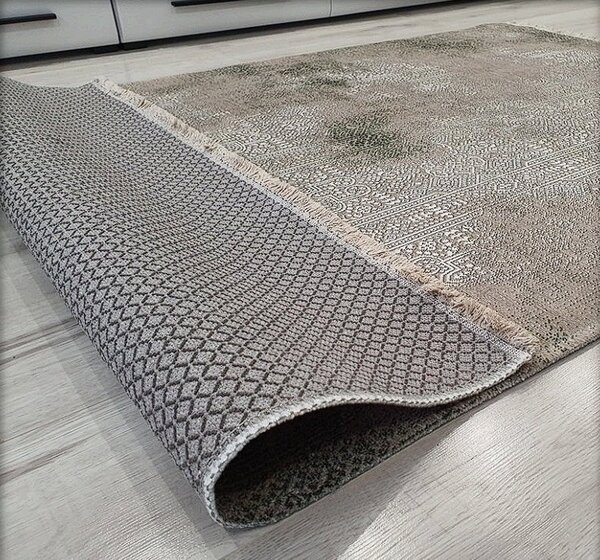 HU Béžovo-zelený orientální koberec Banco 1030-GREEN Rozměr: 60x110 cm
