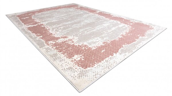 Dywany Łuszczów, Kusový koberec Core A004 Frame beige/pink, 180x270, růžová, chodba / předsíň