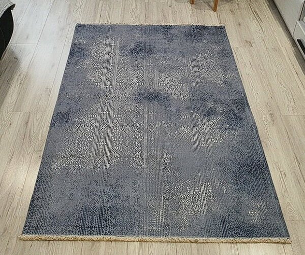 HU Modrý orientální koberec Banco 1030-BLUE Rozměr: 60x110 cm