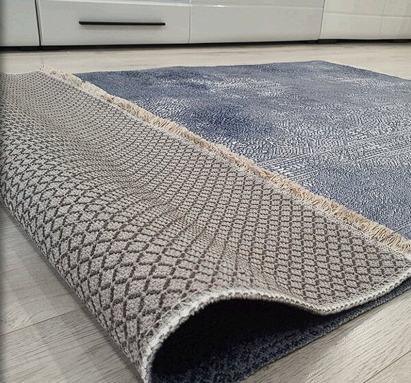 HU Modrý orientální koberec Banco 1030-BLUE Rozměr: 60x110 cm