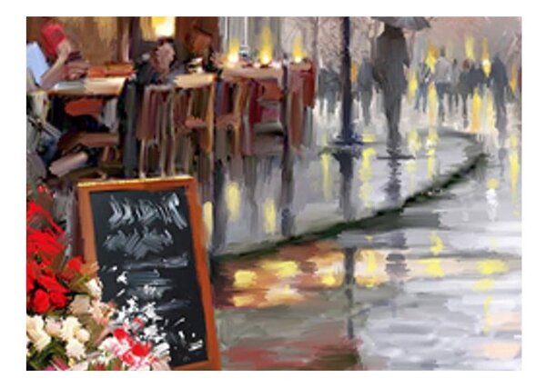 Obraz Styler Canvas Watercolor Paris I, 60 x 80 cm