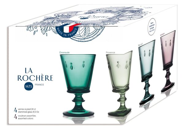 Sklenice na víno v sadě 4 ks 230 ml Abeille – La Rochére